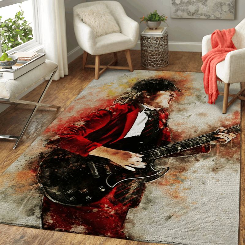 Angus Young Music World Art Teppich