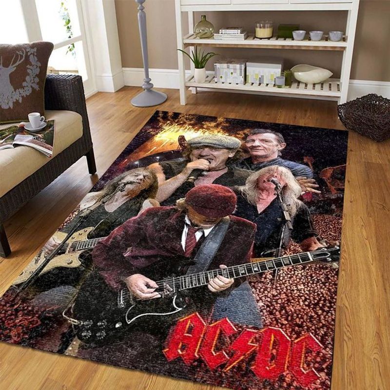 AC DC Legend Rock Band Music Member Nowadays Performing Teppich