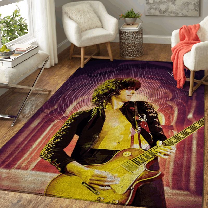 Jimmy Page Music Art Teppich