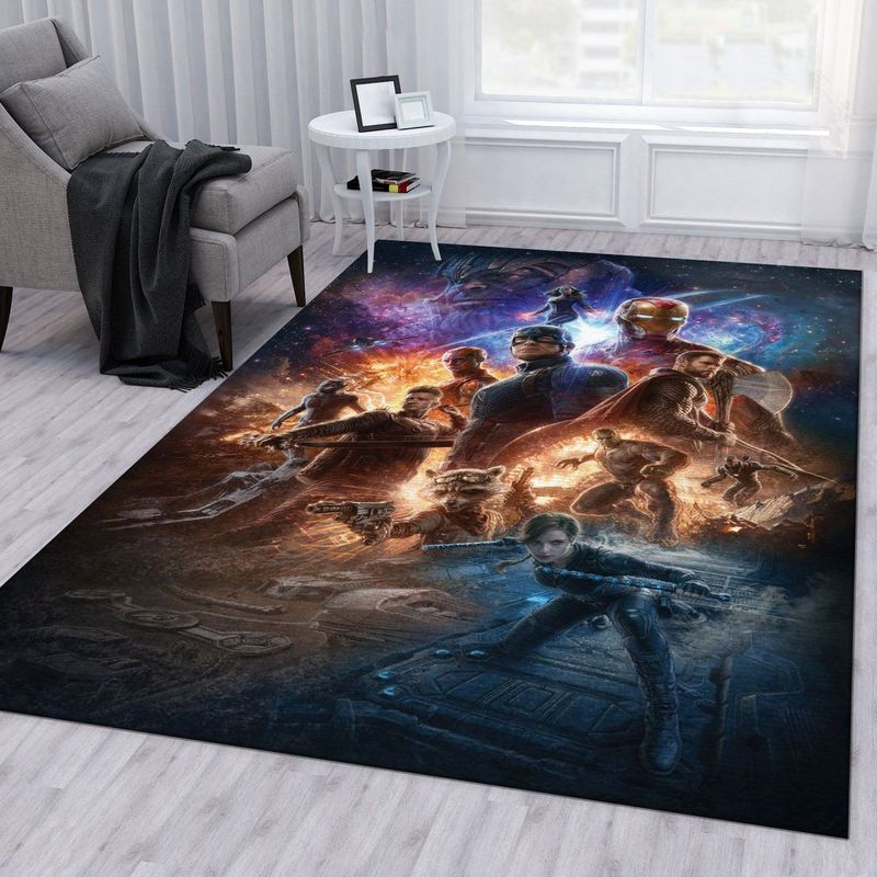 Avenger Marvel Superhelden kämpfen im Weltraum Teppich