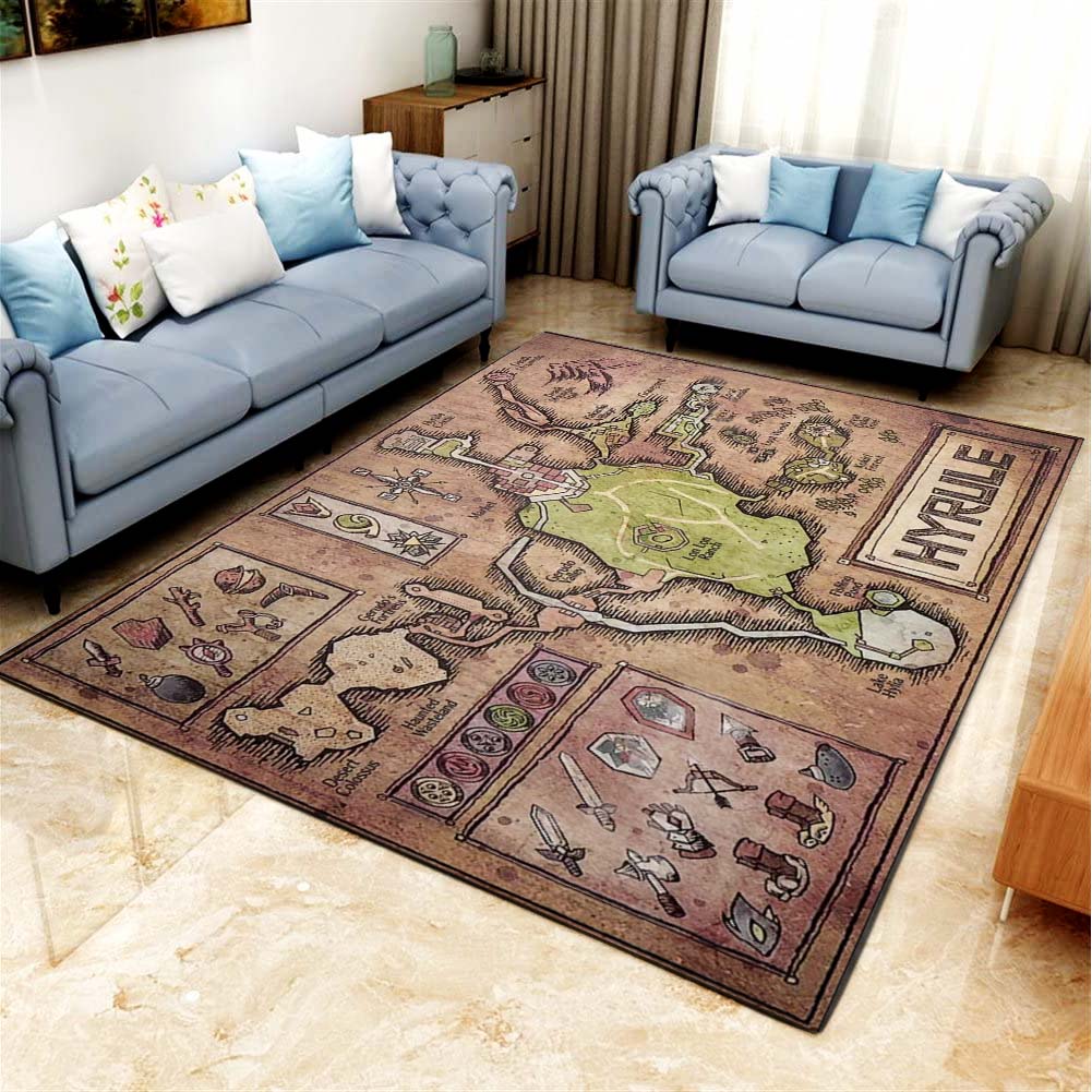 Die Legende von Zelda Hyrule MAP Teppich Wohnzimmer Küchenteppich Teppichboden