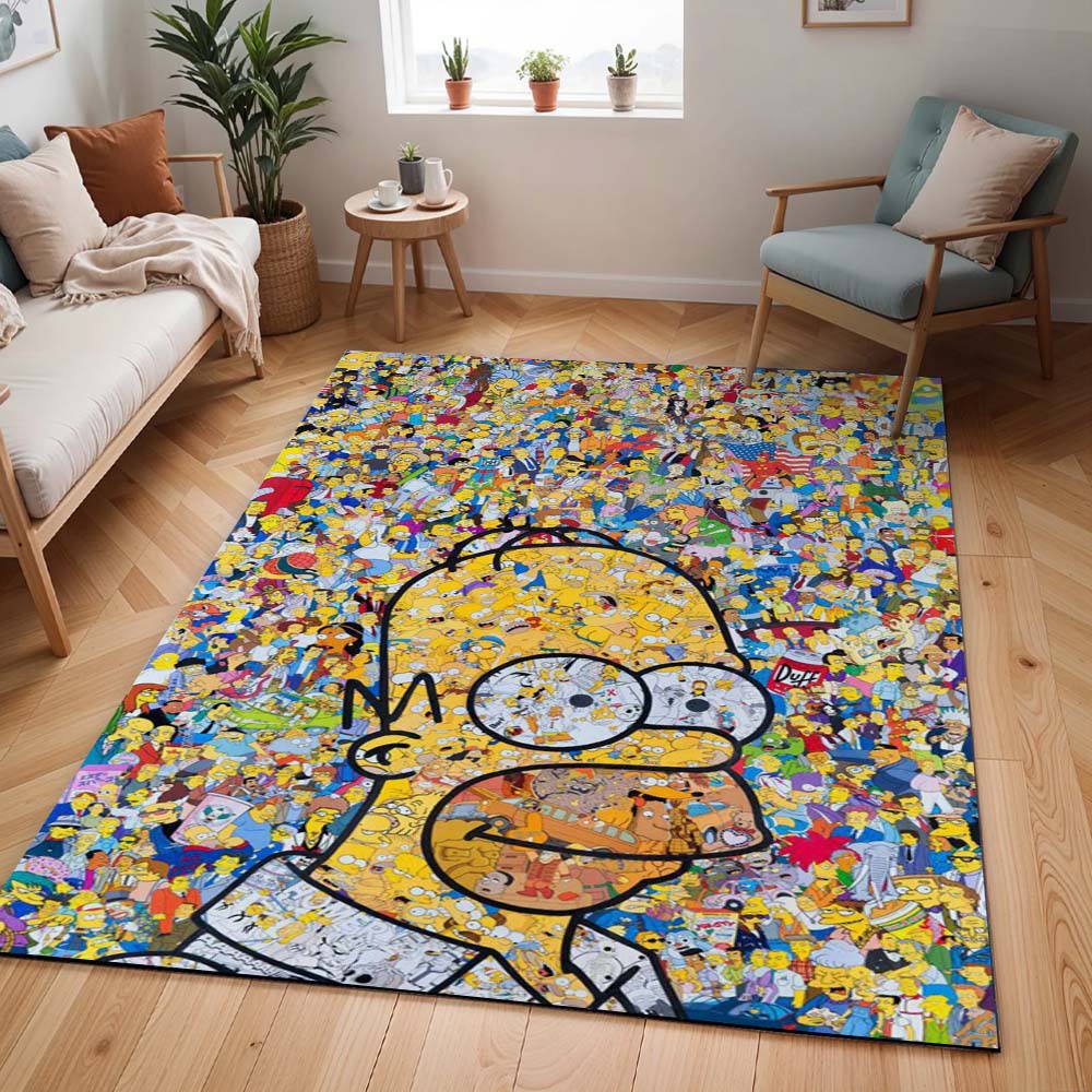 Die Simpsons Alle Charaktere 02 Teppich