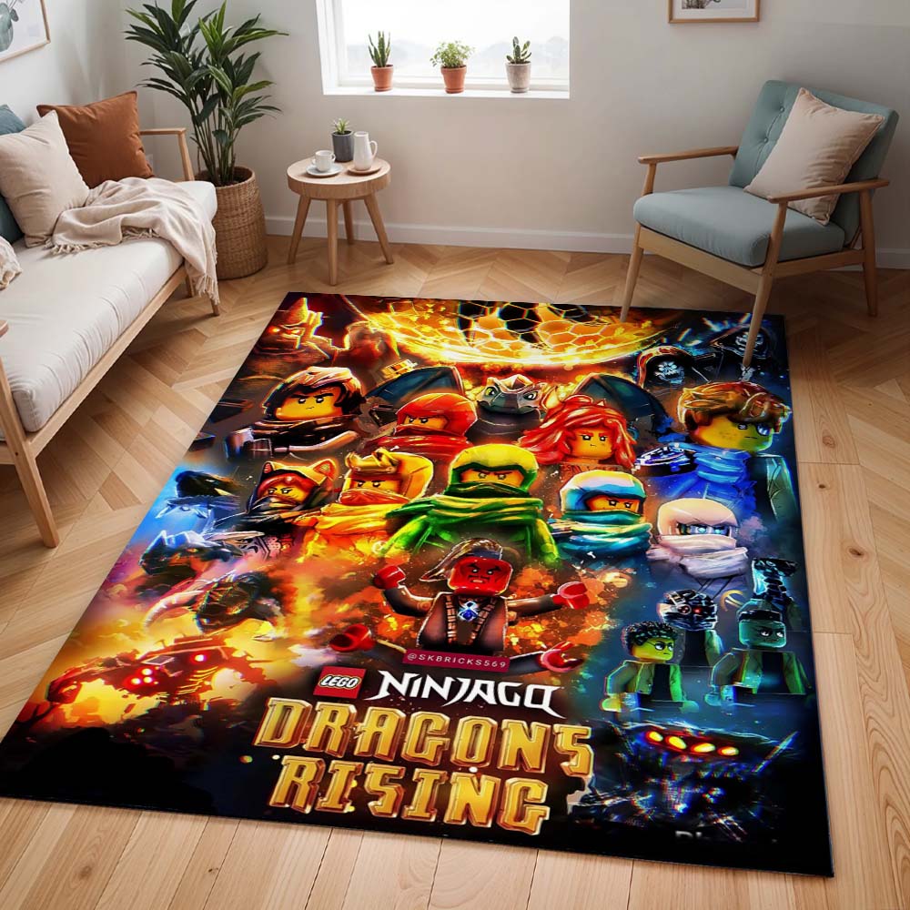 Ninjago Alle Charaktere Drachen Erwachen Teppich