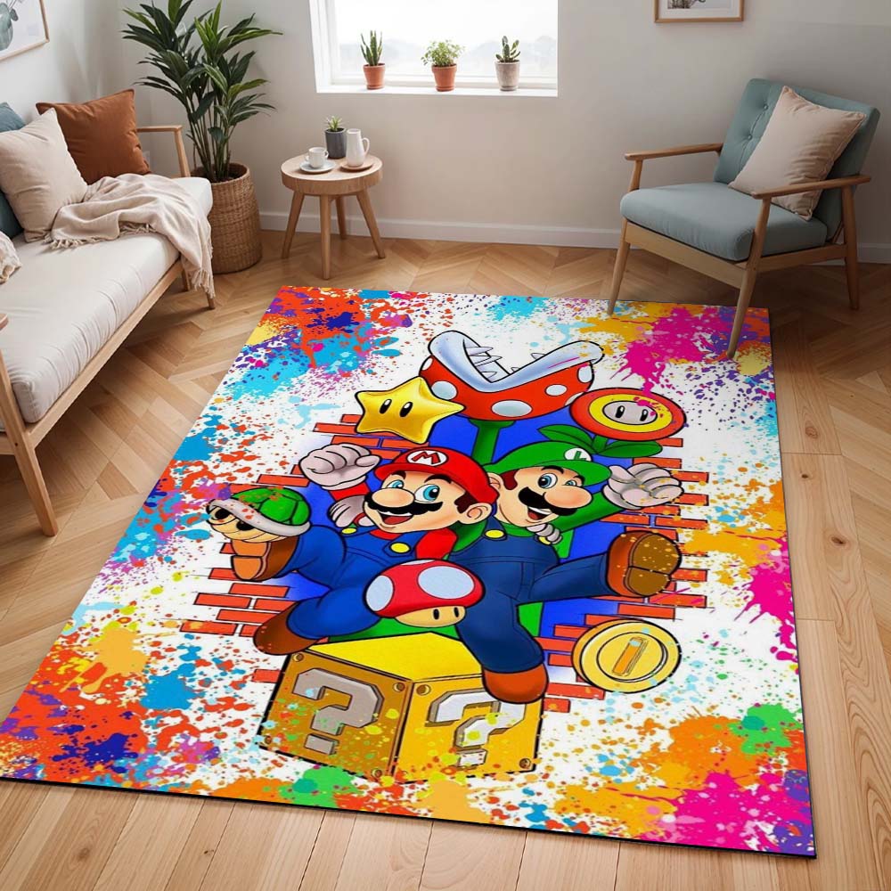 Super Mario Luigi Teppich