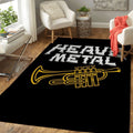 Trumpet Heavy Metal Music Illustration Art Teppich
