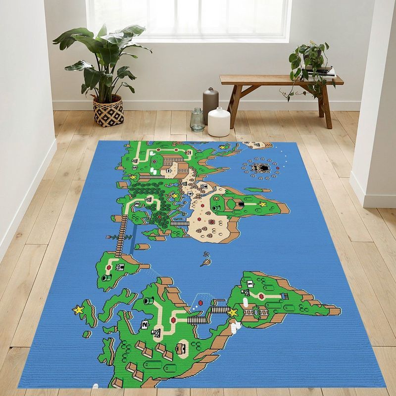 Super Mario World Map Teppich