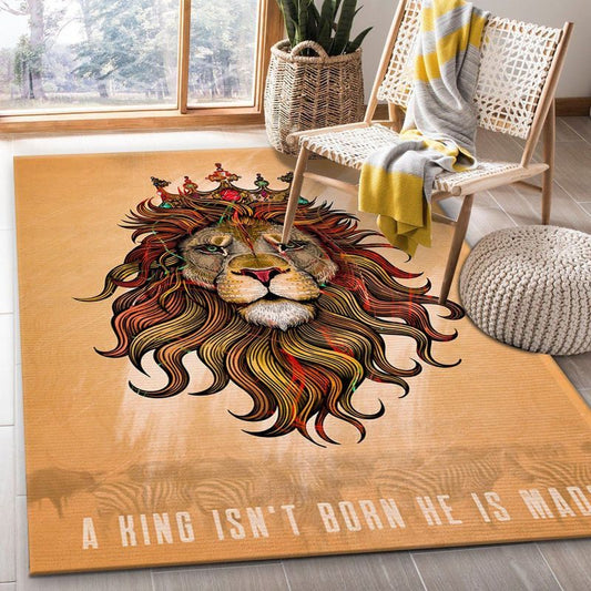 King Lion A King Isnt Born He Is Made Teppich