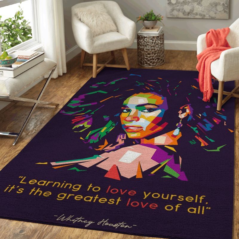 Whitney Houston Learning To Love Your Self Pop Art Teppich