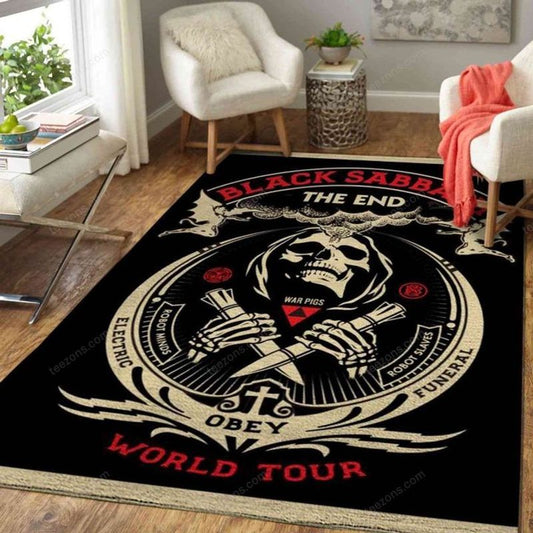 Black Sabbath Legend Rock Band Music The End World Tour Art Teppich