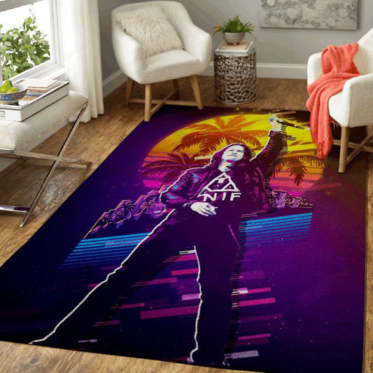 Myles Kennedy Artwork Music Synthwave 80s Art Teppich