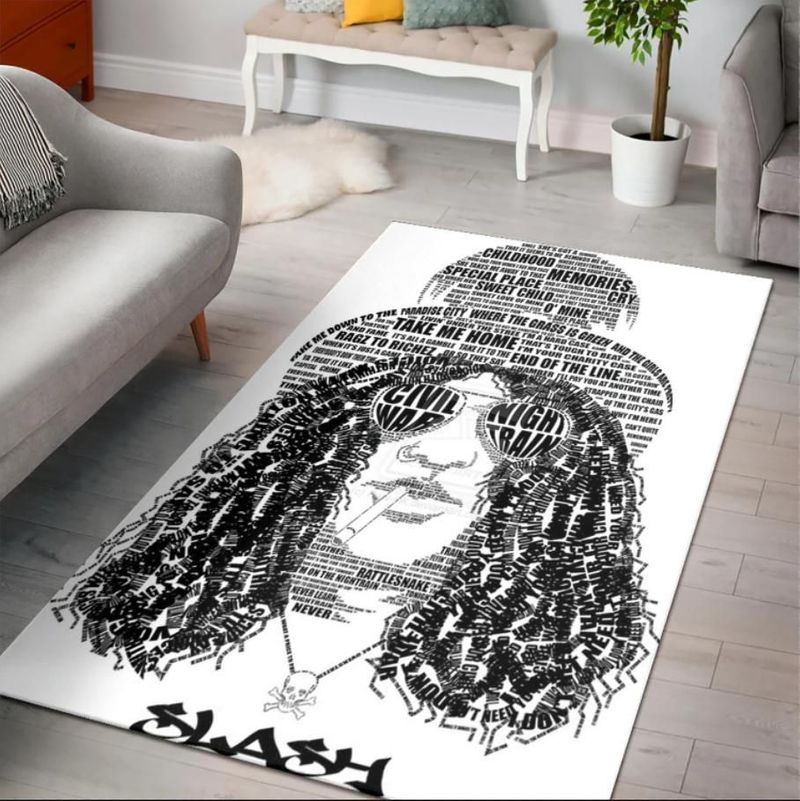 Slash Guns N Roses Rock Guitarist Teppich
