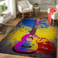 Ukulele Splatter Art Music Art Teppich