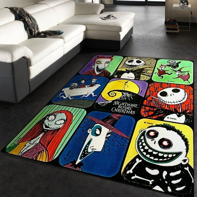 The Nightmare Before Christmas Movie Characters Teppich