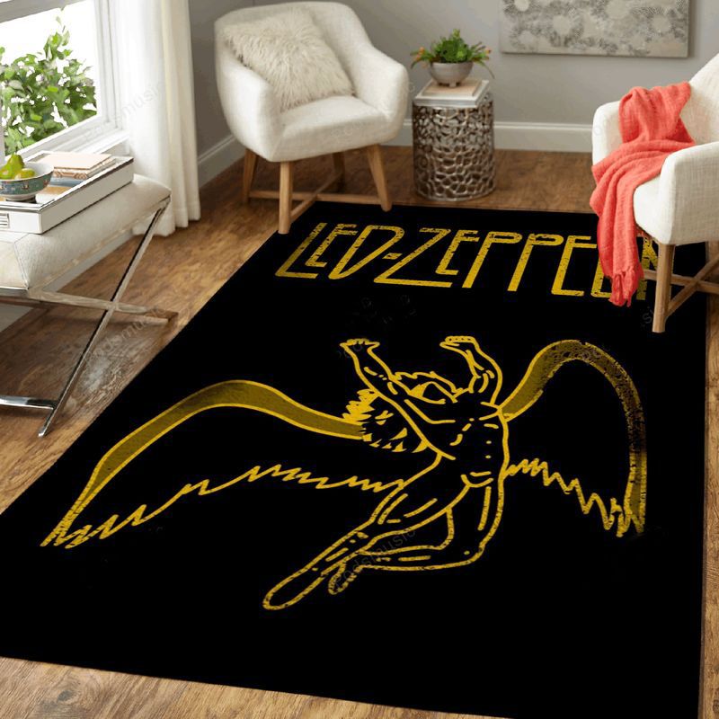Led Zeppelin Music Artwork Art Teppich