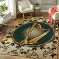 Wonderful Harp Music Art Teppich