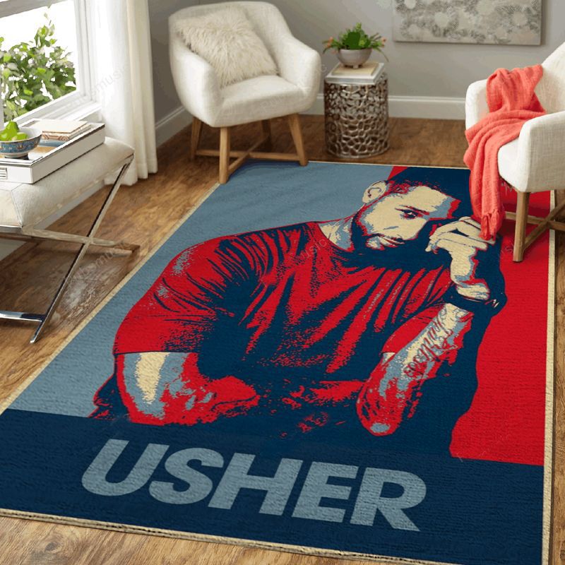 Usher Pop Music Art Teppich