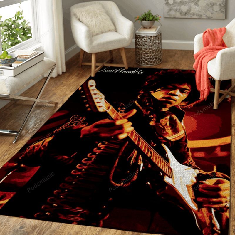 Jimi Hendrix Legend Rock Band Music III Teppich