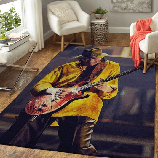 Carlos Santana On Stage Music Artist Art Teppich