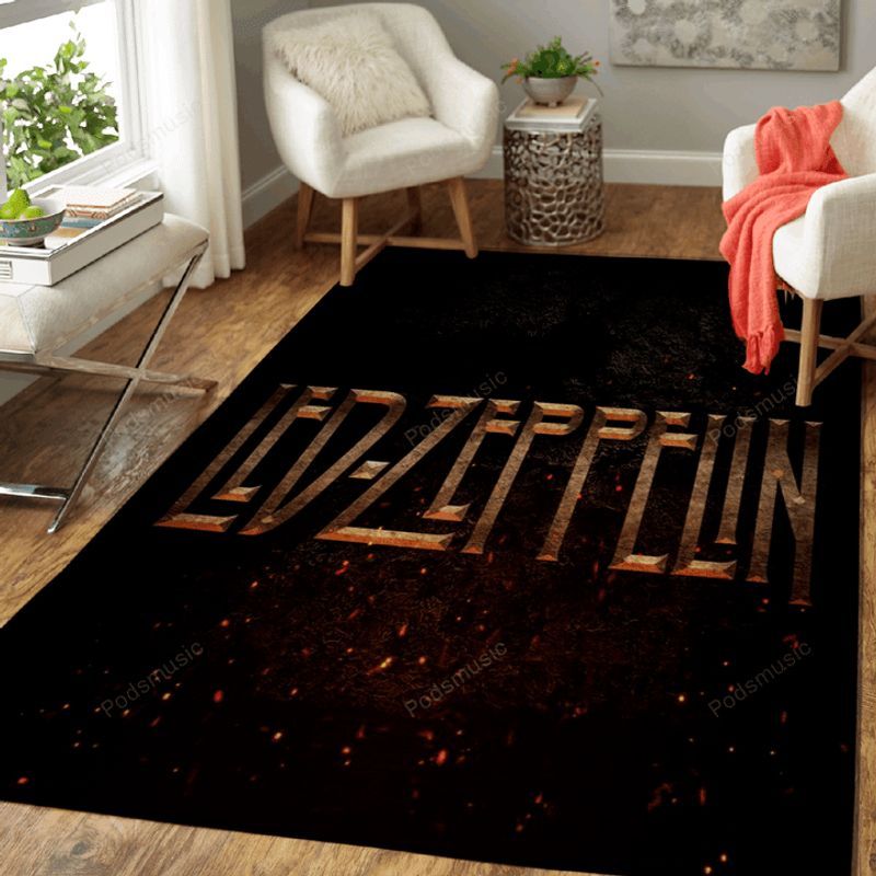 Led zeppelin Music Symbols Art II Teppich