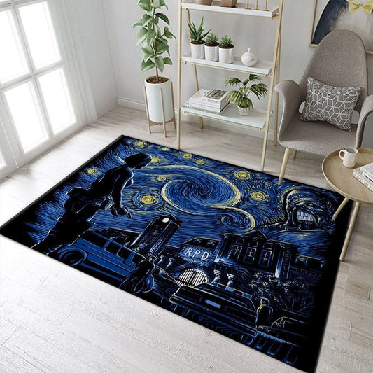 Van Gogh Starry Night Resident Evil Teppich