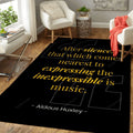 Aldous Huxley Music Silent Inspiring Quotes Teppich