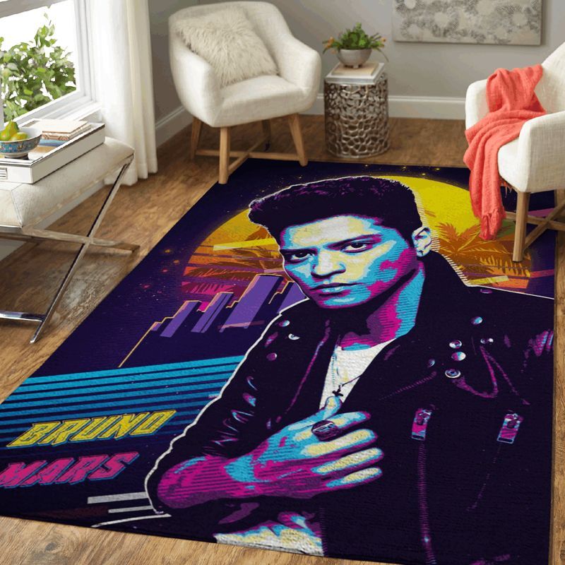 Bruno Mars Singer And Songwriter Pop Art 2 Teppich
