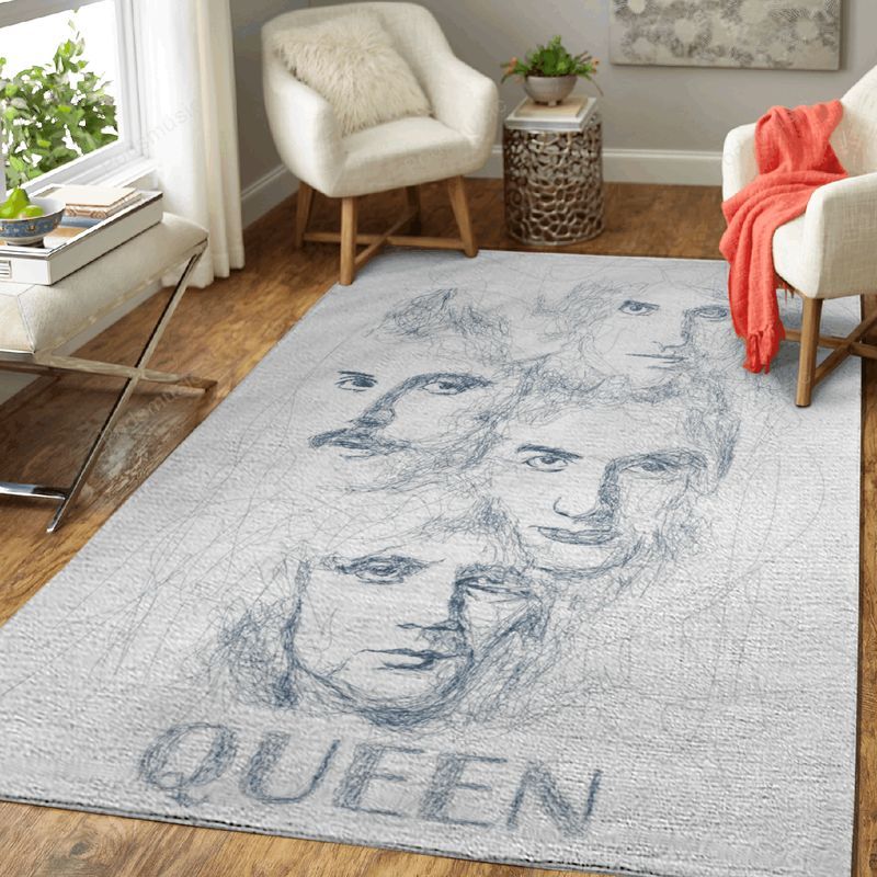 Queen Scribble Sketch Art Music Legend Art Teppich