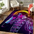The King Of Pop 80s Artwork Music Synthwave 80s Art Teppich