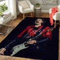Mick Jagger Guitars Music Artist Art Teppich