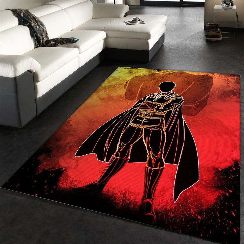 One Punch Man Saitama Caped Baldy S Soul Anime Hero Teppich