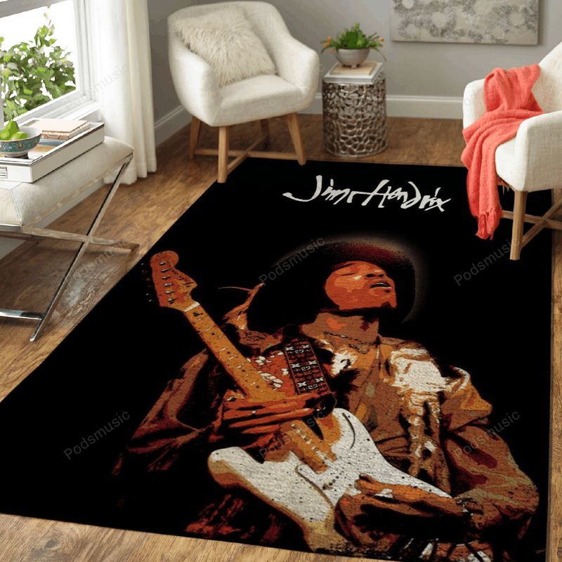 Jimi Guitar Music Art Teppich