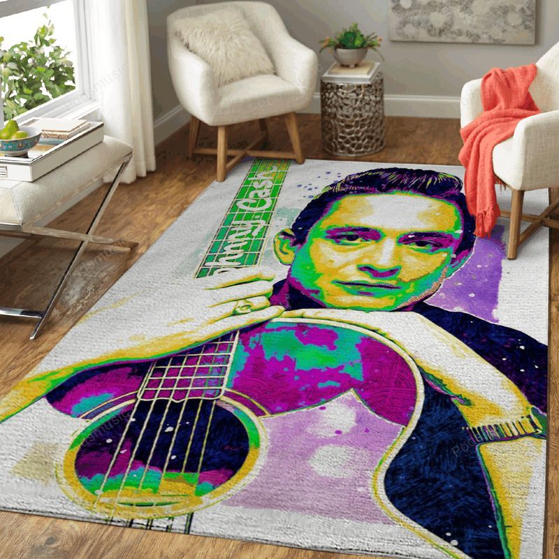 Johnny Cash Music Parade Art Teppich