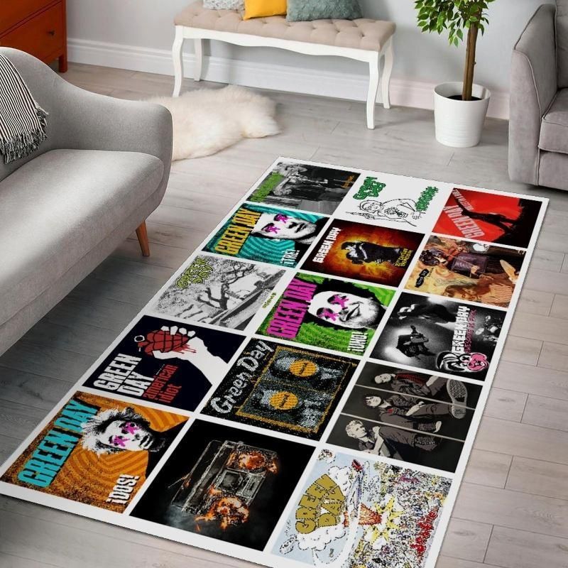 Green Day Albums Ver 2 Teppich