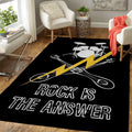 Rock Is The Answer Music Art Teppich