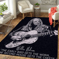 Willie Nelson Quotes The Early Bird Gets The Worm Art Teppich