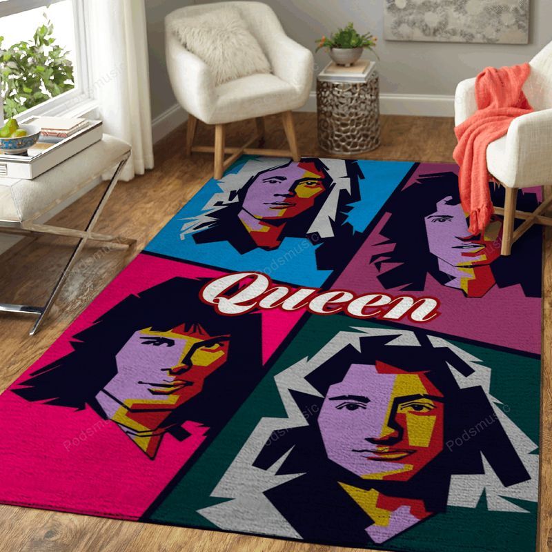 Queen Music Popart Art Teppich