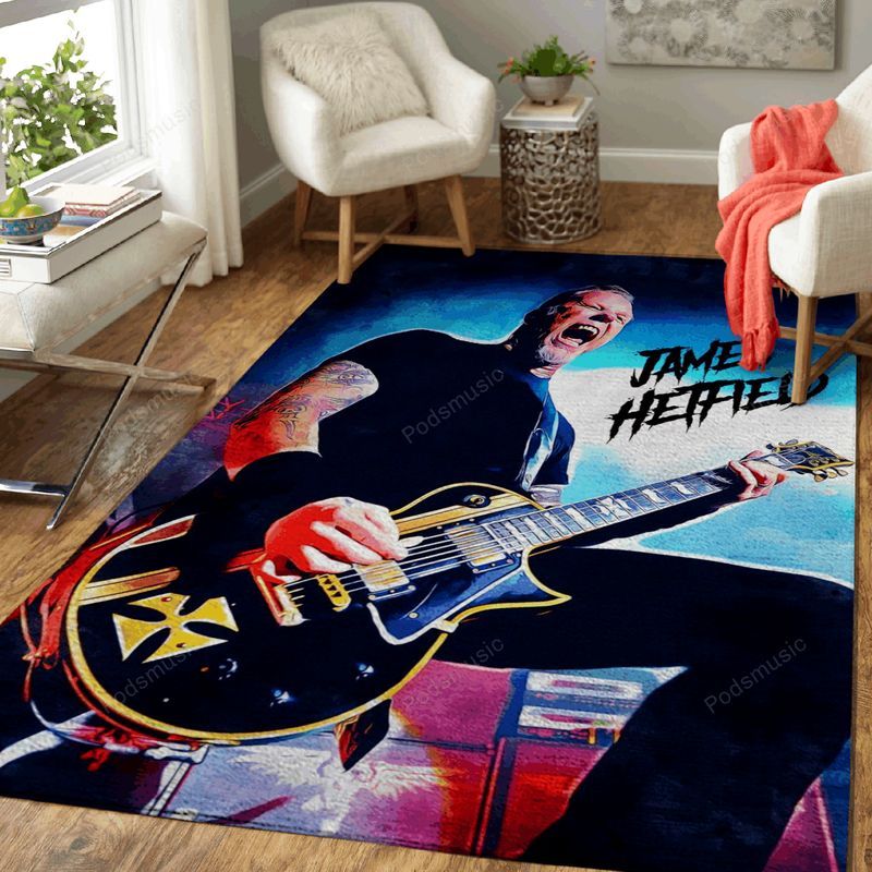 James Hetfield 4 Music Artwork Art Teppich