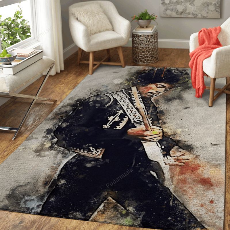 Jimi Hendrix Music World Art Teppich
