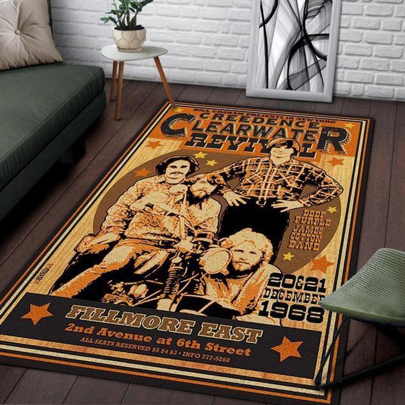 Creedence Clearwater Revival Legend Rock Band Music Fillmore East Teppich