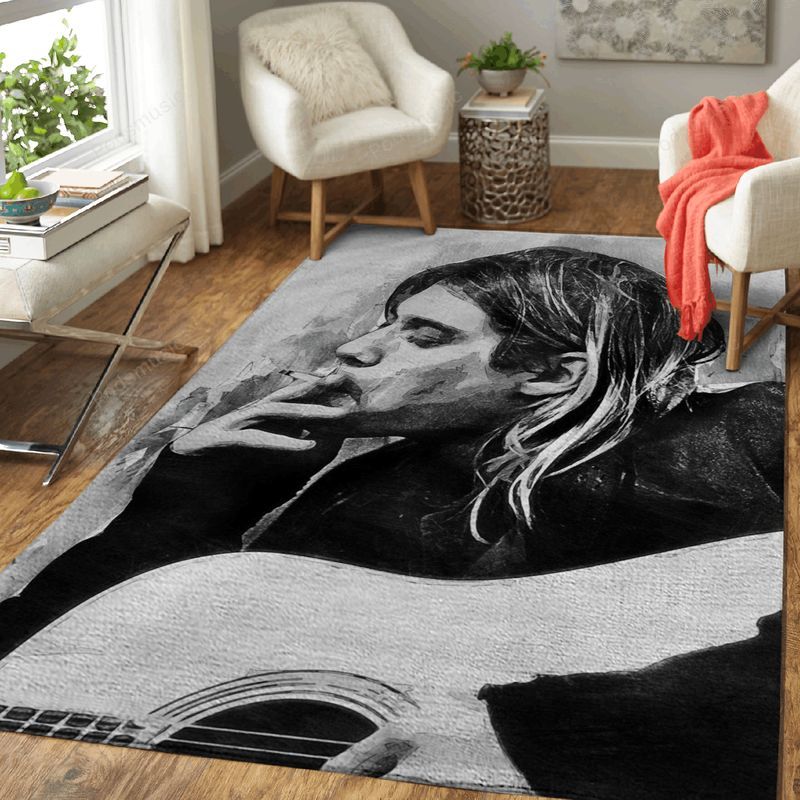 Kurt Cobain Print On Metal Music Art Teppich