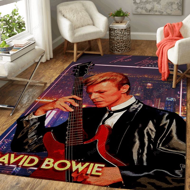 The Legend David Bowie Tonight Show Music Art Teppich
