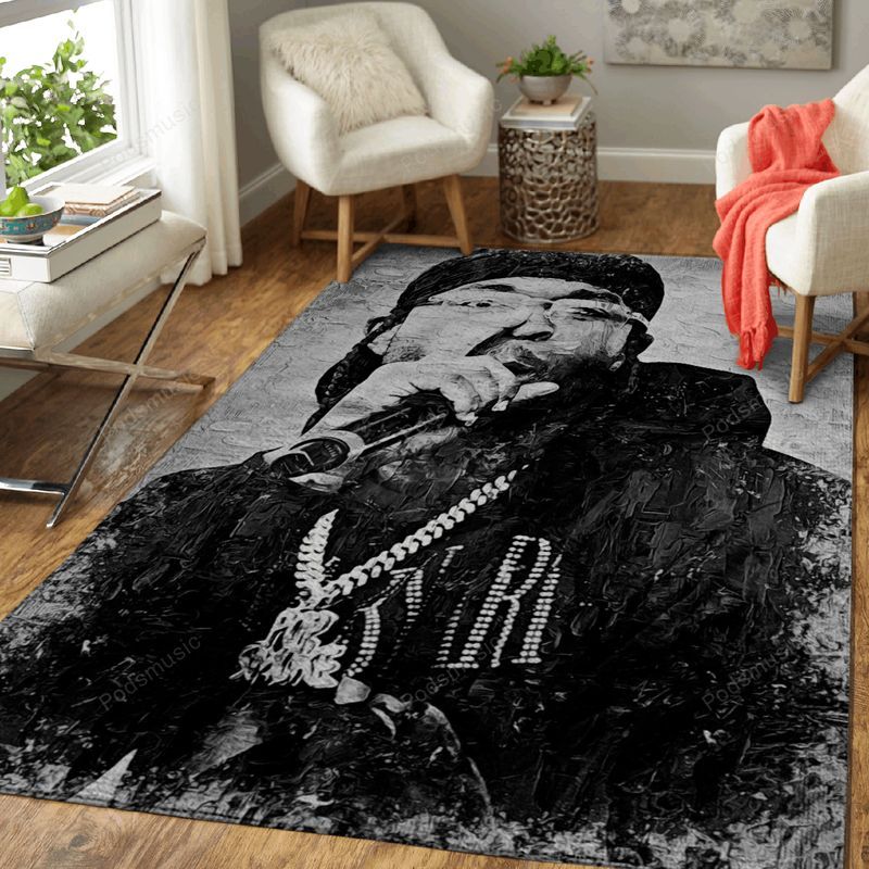 Pop Smoke Music Monochrome Art Teppich