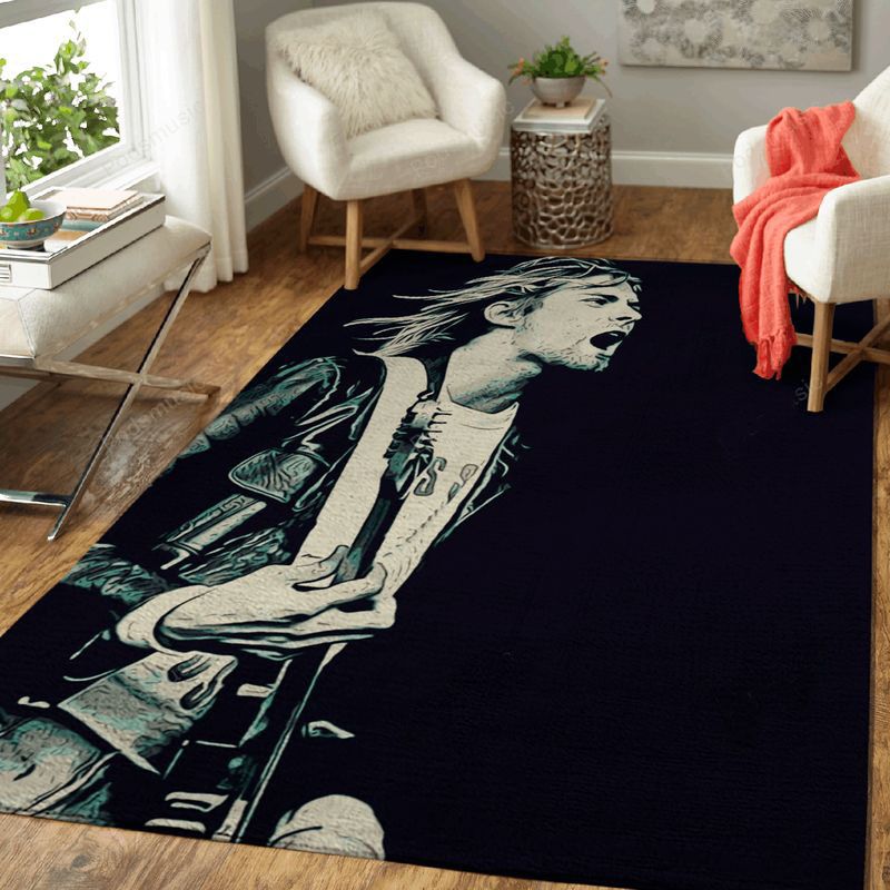 Kurt Cobain Art 3 Music Artist Art Teppich