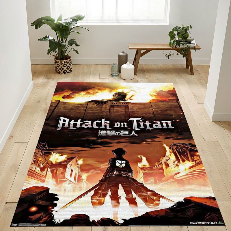 Attack On Titan Fire Teppich