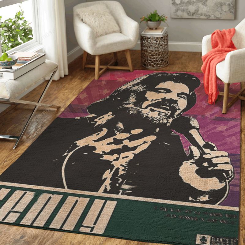Kenny Rogers Country Music Artwork Art Teppich