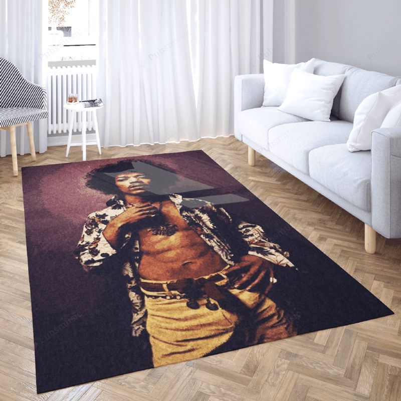 Jimi Hendrix Legend Rock Band Music In Color Teppich