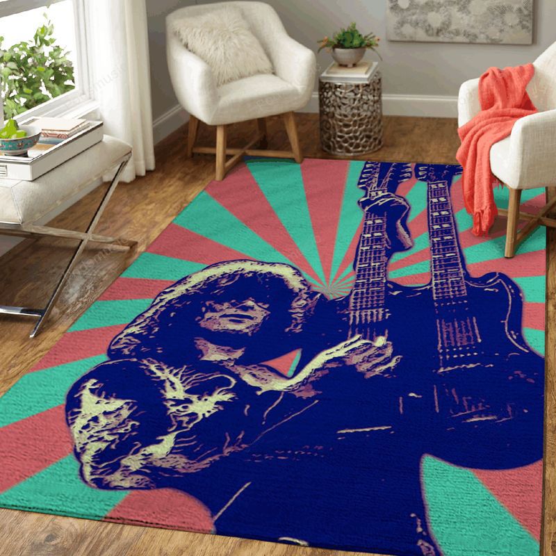 Jimmy Page Retro Retro Music Art Teppich