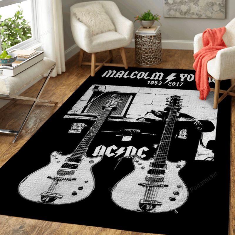 Malcolm Young Gretsch Guitars Music Art Teppich
