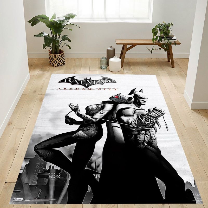 Catwoman Vs Armour Dc Comics Video Game Arkham City Teppich