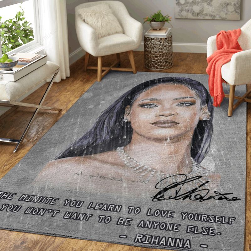Rihanna Artwork Pop Music Collection Art Teppich